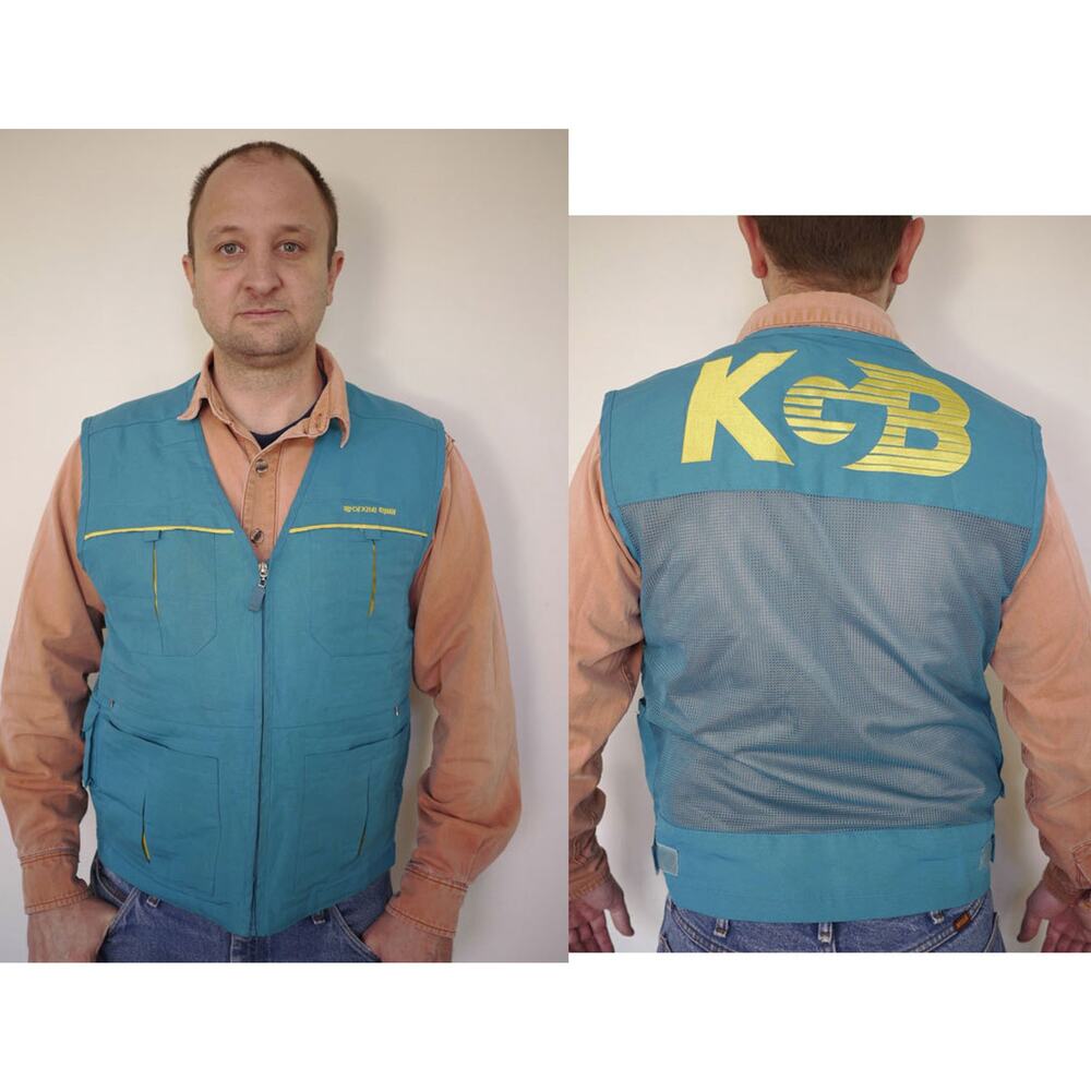 KGB KOREA Koryeo Golden Box "Yes 2424" Blue Delivery Uniform Photographers VEST